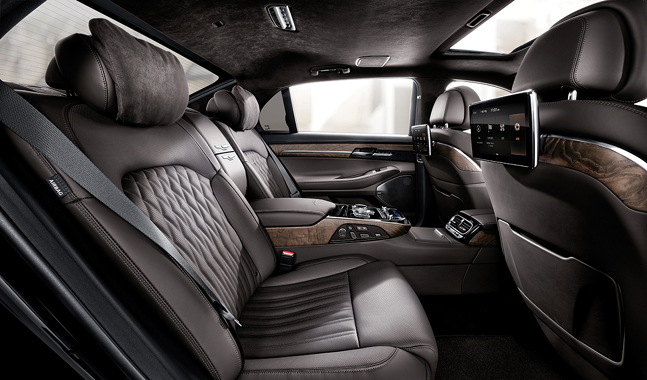 제네시스 G90 실내 디테일